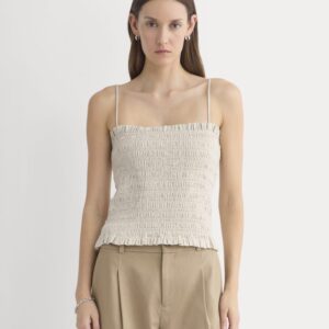 Gauze Smocked Cami | Birch