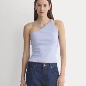 RetroSoft Cotton One-Shoulder Tank | Aleutian