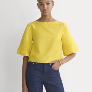Bubble-Sleeve Top | Passion Fruit