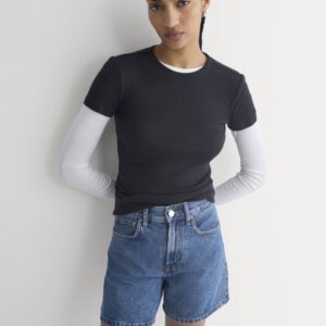 Way-High® A-Line Denim Short | Ocean