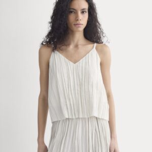 Crinkle Trapeze Tank | Birch