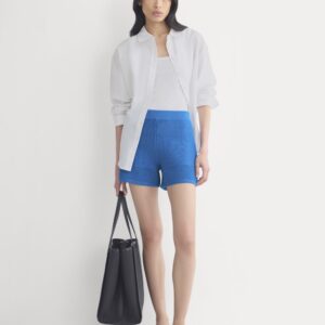 Open-Knit Short in Everyday Cotton | Imperial Blue